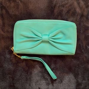 Mint Green Wallet Clutch